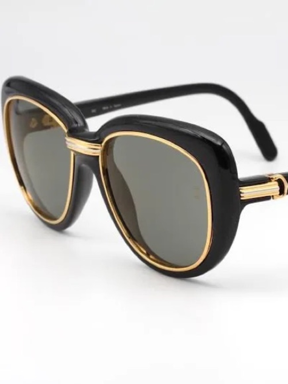 Vintage Cartier conquete sunglasses- gold and black